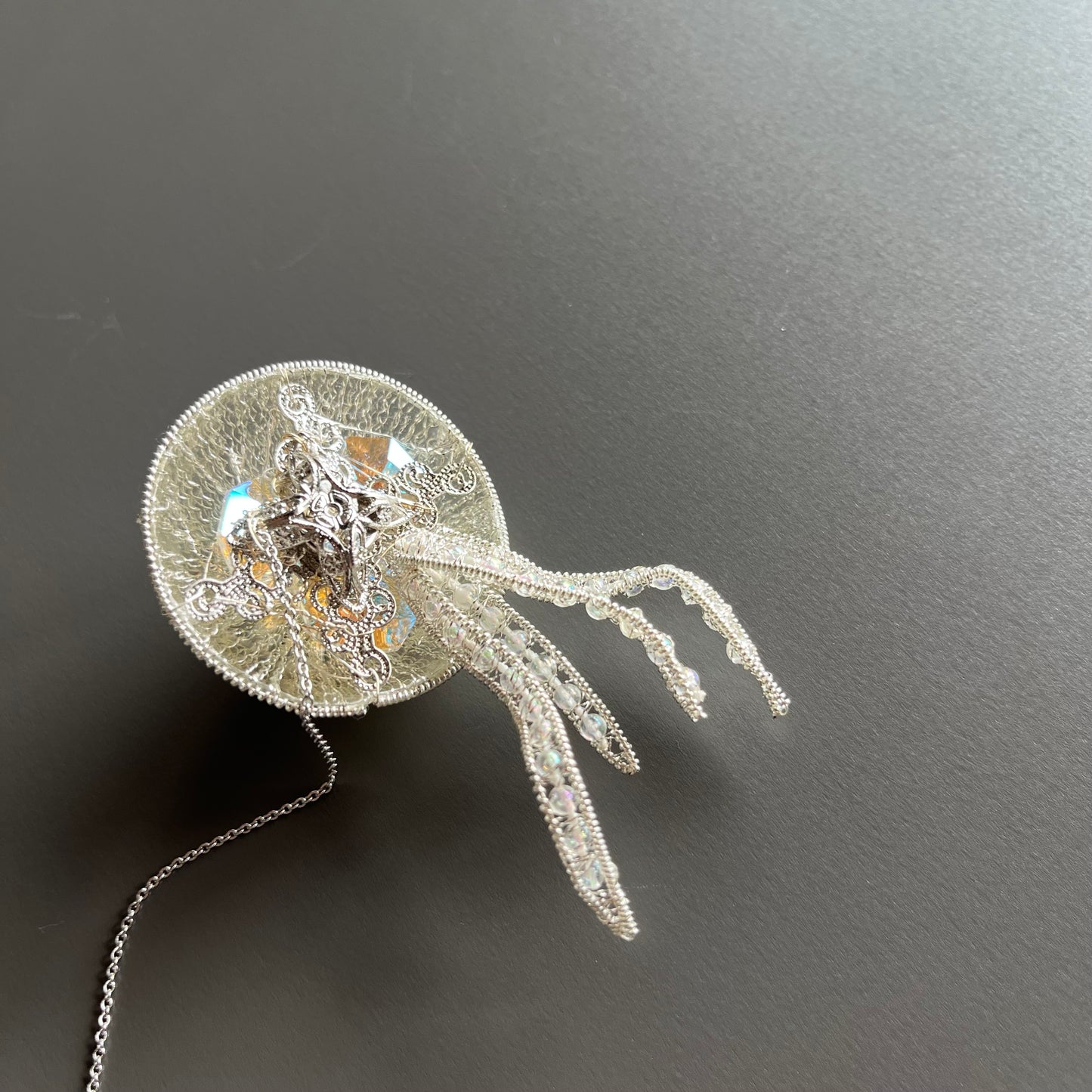 Jellyfish - Magnetic Brooch (Austrian Metal Art)