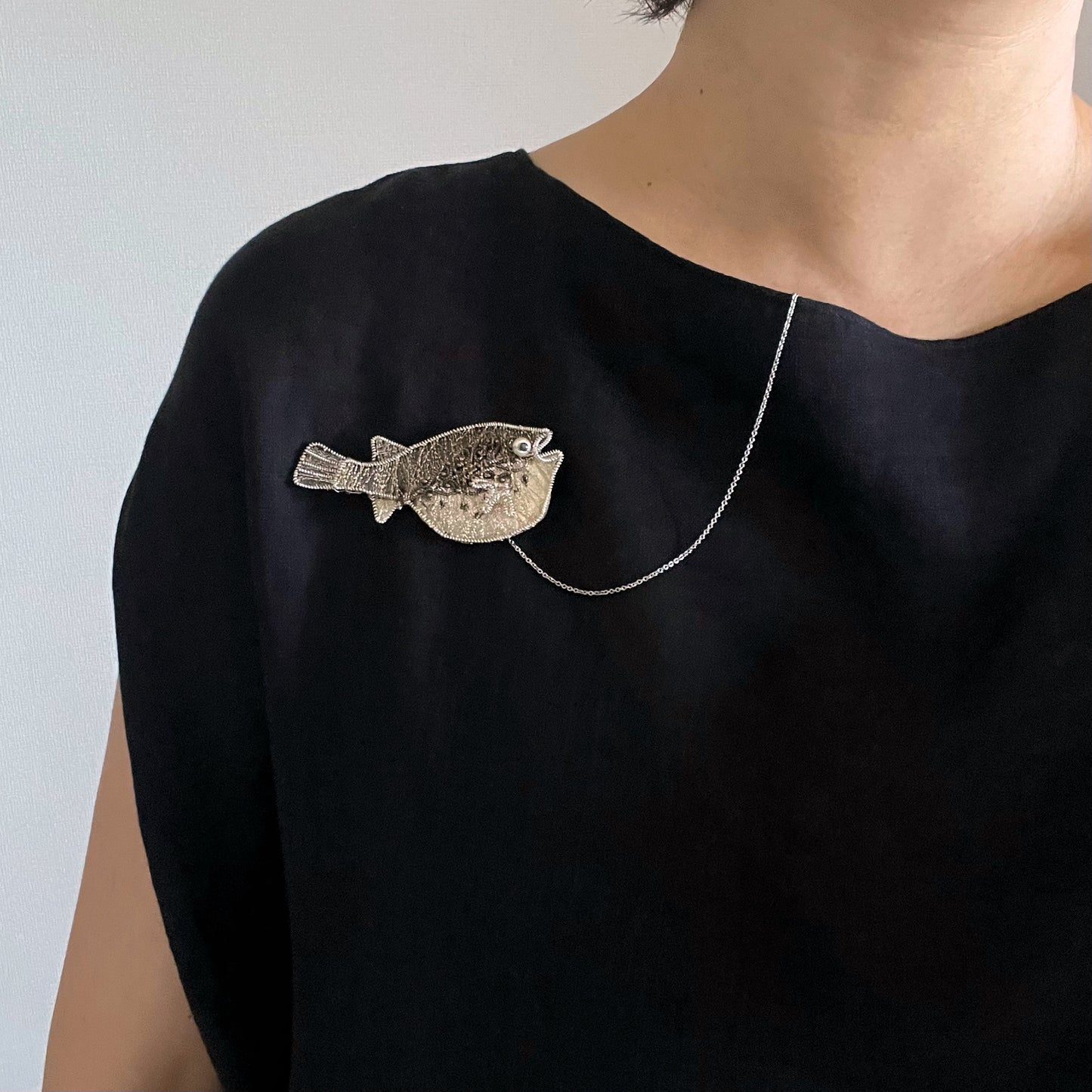 -Pufferfish – Magnetic Brooch (Austrian Metal Art)