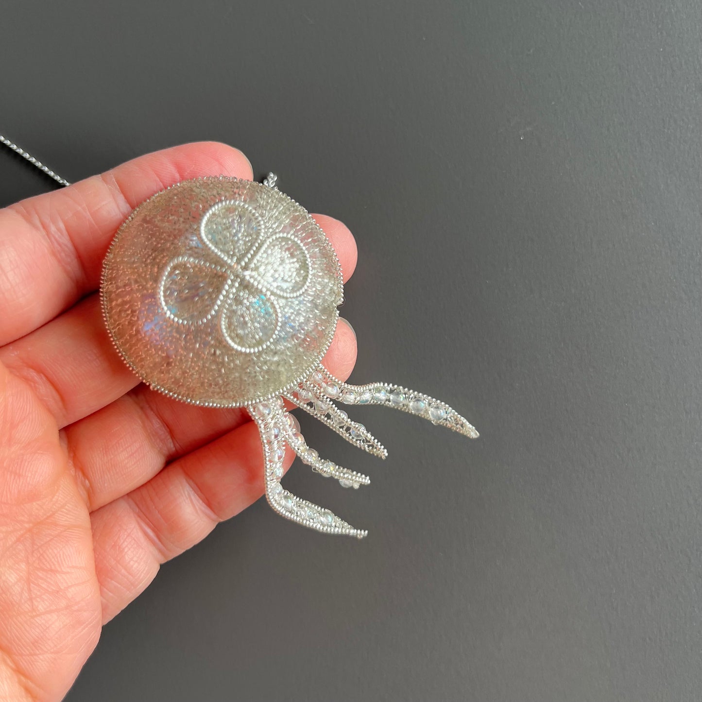 Jellyfish - Magnetic Brooch (Austrian Metal Art)