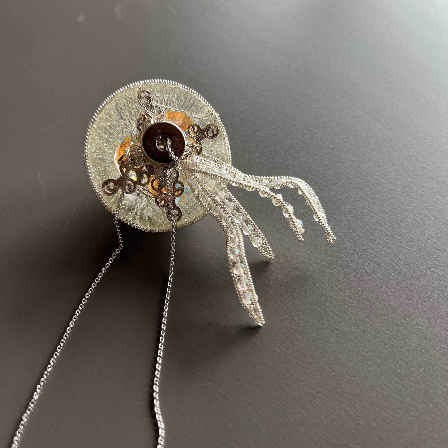Jellyfish - Magnetic Brooch (Austrian Metal Art)