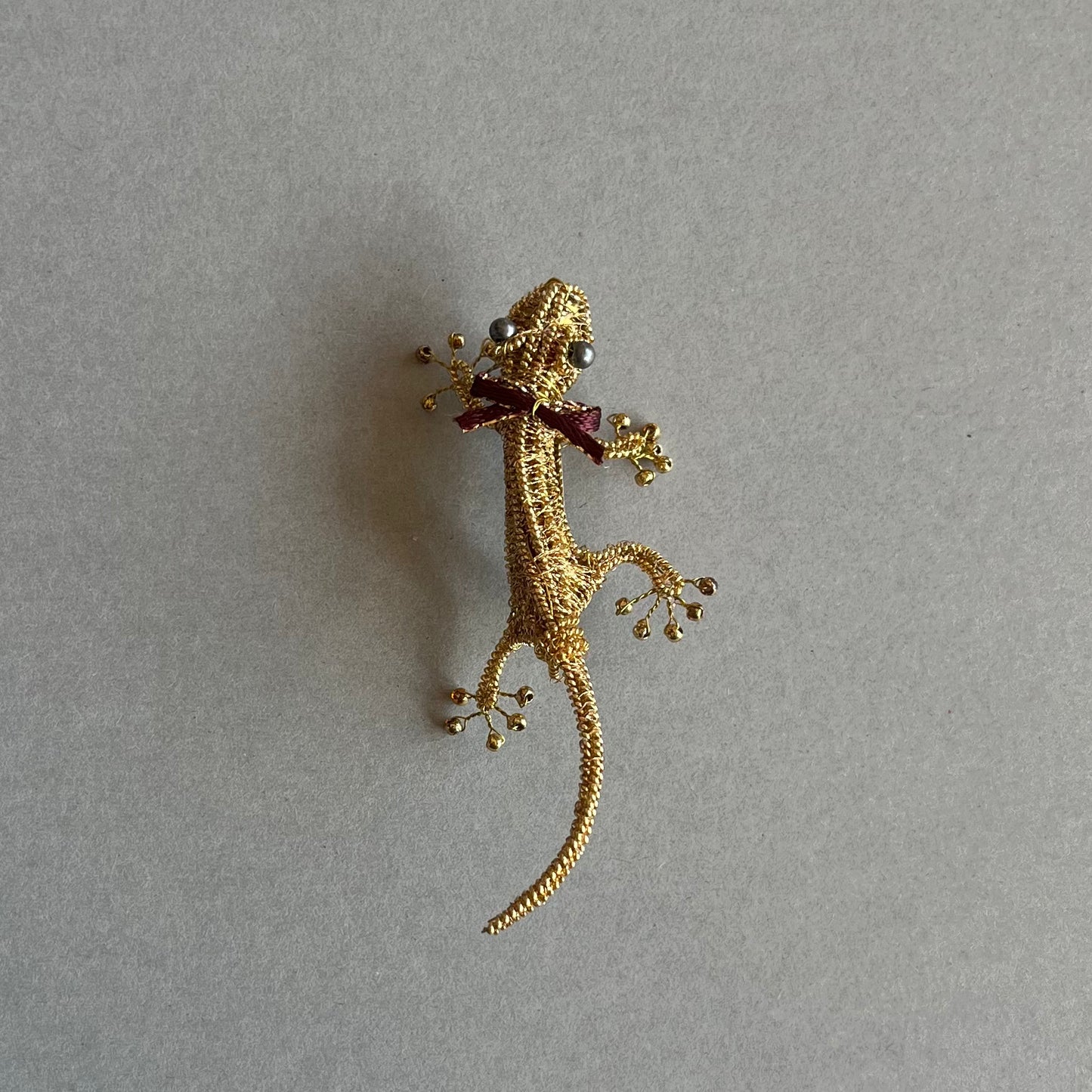 Austrian Metal Art | Gecko Brooch (Gold)