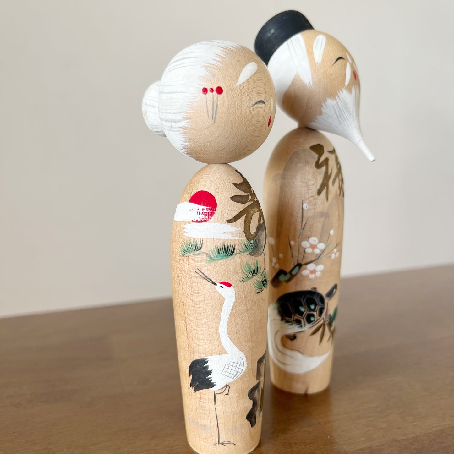 Japanese Kokeshi Doll Couple – Fortune & Longevity