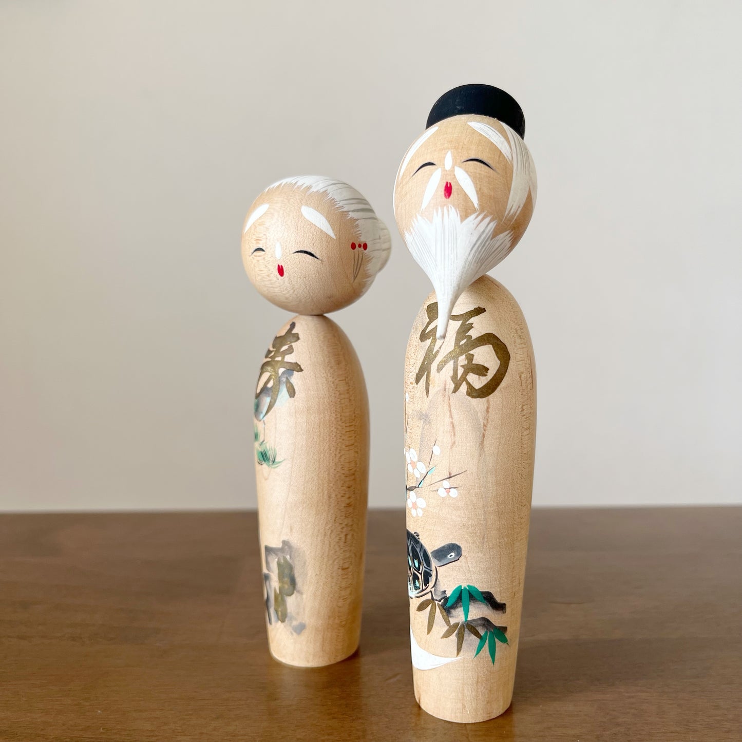 Japanese Kokeshi Doll Couple – Fortune & Longevity