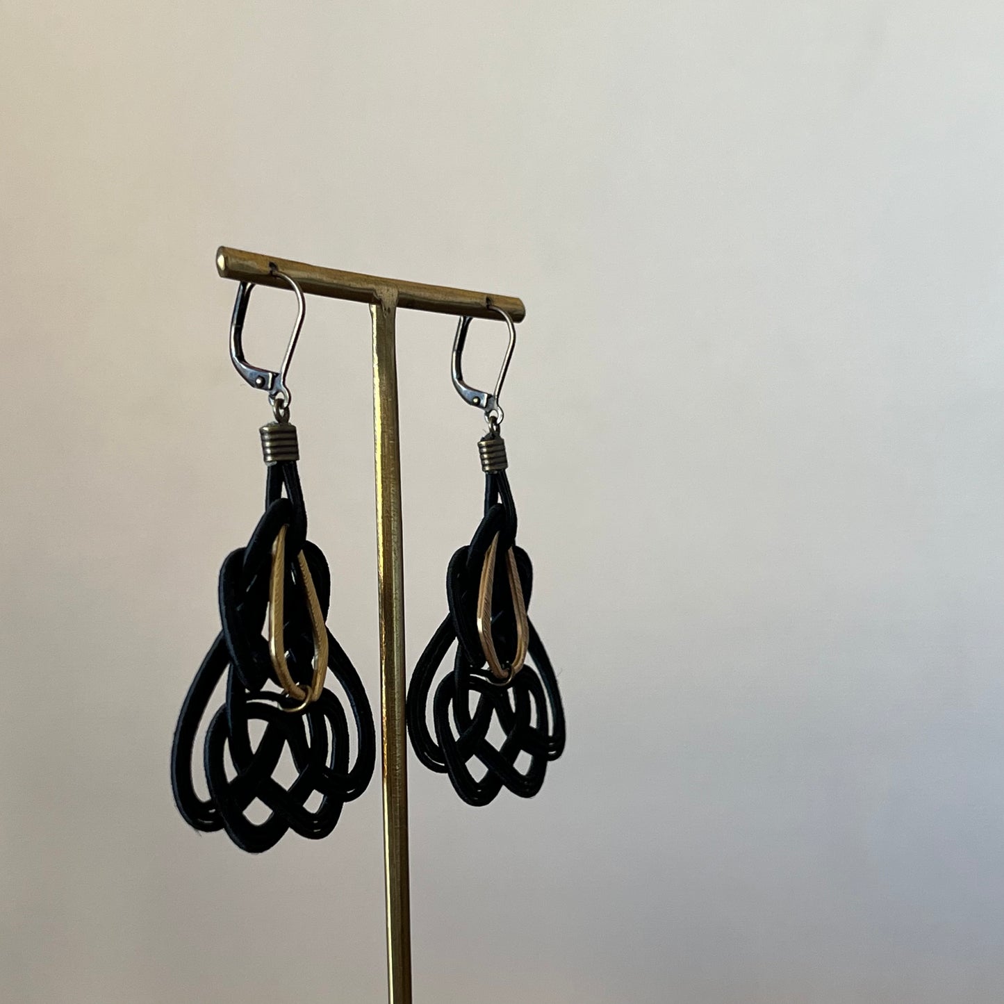 -Sound of bells-Pierce Earrings Mizuhiki Gold