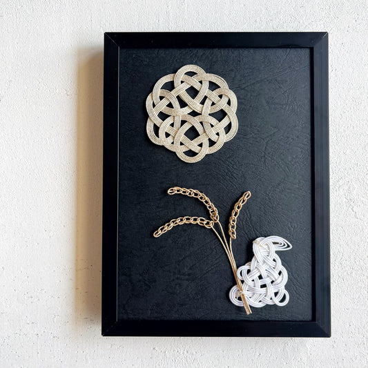 Mizuhiki Art Frame – Moon-Viewing (Tsukimi)-Kesa knot